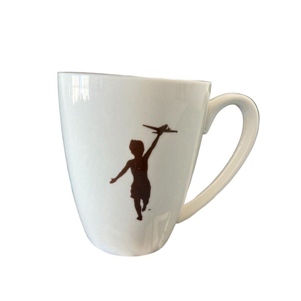 Storyville Coffee Company "Boy Running With Toy Airplane" Mug White Cup